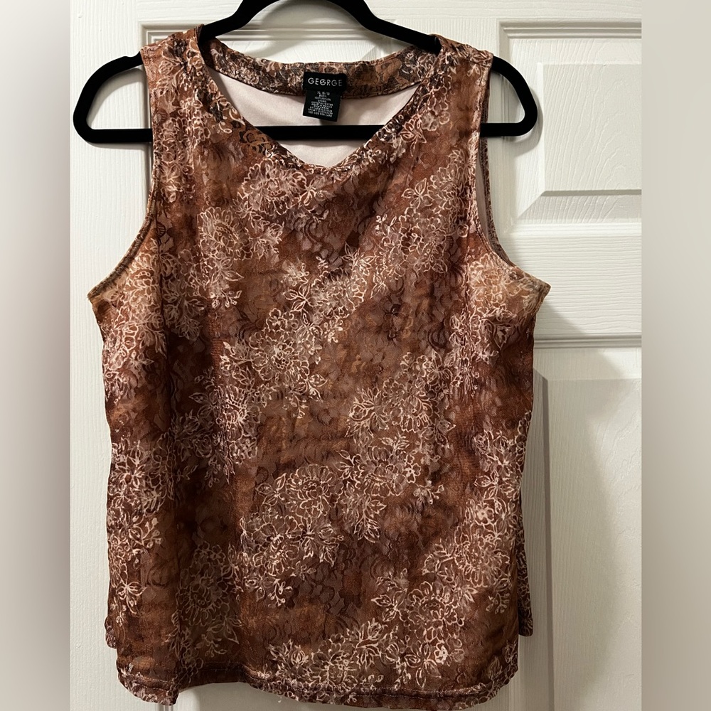 Y2K Vintage 90s Lace Sleeveless Blouse